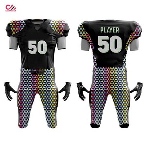 Nouveauté, uniforme de football américain pour hommes, taille plus, 100% polyester, respirant, séchage rapide, fabrication directe, personnalisé - Product Image 1