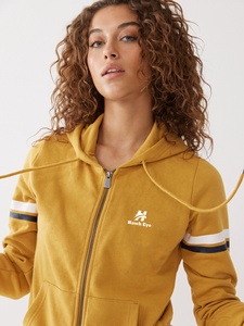 ชุดวอร์ม2ชิ้นสำหรับผู้หญิงชุดวิ่งมีฮู้ดและกางเกงมีซิปแขนยาวโลโก้ออกแบบได้ตามต้องการ - Product Image 3