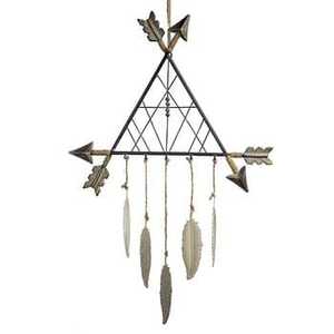 Médaillon mural circulaire vintage en bois sculpté à la main et filigrane de fer, motif fenêtre à roseaux, pour décoration intérieure traditionnelle - Product Image 4