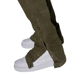 Pantalones Cargo para Hombre, Color Verde Oliva, Sólidos, Transpirables, Ropa de Trabajo, Multibolsillos, Corte Recto, Estilo Casual Urbano, Algodón, Estilo Vintage - Product Image 6