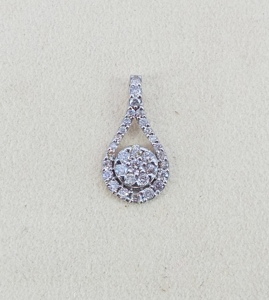 JEWELSPAARK Collier Pendentif Femme en Argent Sterling Plaqué Or, Diamant Naturel 0.86 Cttw, Grappe Halo, Sertissage à Griffes, Tendance, Mariage - Product Image 4