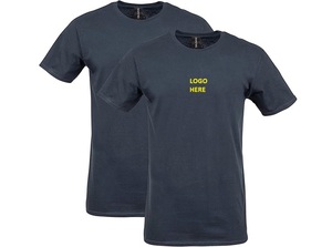 Camiseta de Manga Corta para Hombre, Color Verde Jaspeado, con Logotipo Personalizado, 100% Algodón, Cuello Redondo, Informal, Transpirable, para Uso Promocional - Product Image 5