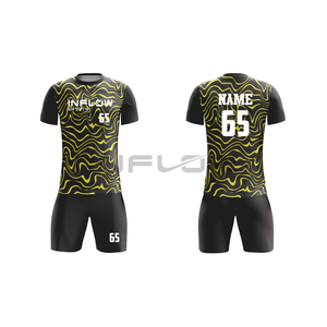 Maillot de football personnalisé à prix abordable, 100 % polyester, uniforme de club, tenue de sport, maillot de football au design tendance, kit de football - Product Image 3