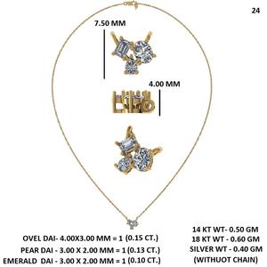 Collier pendentif en argent avec diamant de laboratoire de haute qualité pour femme, bijoux fins, collection de cadeaux classiques solitaires - Product Image 5