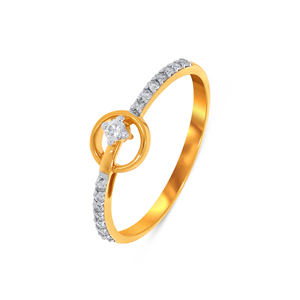 Bague élégante en or jaune 14 carats avec diamants de 0,50 ct, coupe ronde, bague de fiançailles pour femme, idée cadeau de bijoux fins - Product Image 3