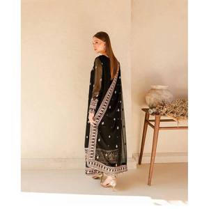 Beautiful Indian & Pakistani Clothing Elegant Party Wear Top Bottom Dupatta Set - Product Image 6