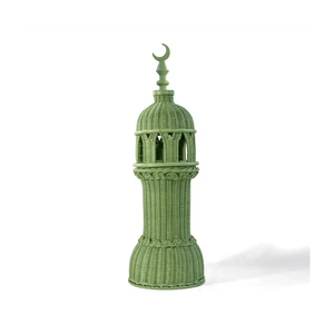 Figurines de minarets de mosquée en rotin naturel tissé à la main OEM ODM, décoration d'intérieur de luxe, produits du Ramadan en provenance du Vietnam - Product Image 1