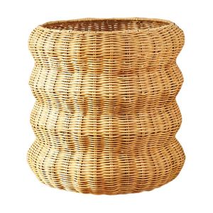 Unique Design Storage Organizer Clothes Handmade Woven Natural Rattan <b>Basket</b> for Closet and <b>Laundry</b> Organization - Product Image 5