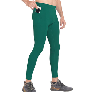 Leggings de compression premium pour hommes, taille élastique, respirants, séchage rapide, en coton/fibre de bambou, vêtements de fitness, nouvelle arrivée, prix bas - Product Image 6