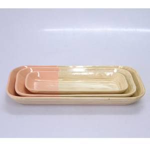 คอลเลคชั่นใหม่ถาดไม้ไผ่ทรงสามเหลี่ยมสำหรับตกแต่งชาถาดไม้ไผ่ห้องครัวในบ้าน - Product Image 2