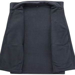 Gilet d'hiver décontracté pour homme de haute qualité en polaire sherpa, noir, sans manches, léger, avec poche latérale - Product Image 3