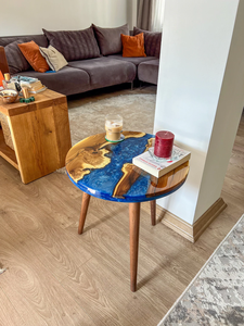 Mesa de resina epoxi de madera de alta calidad, muebles Vintage, resina multicolor de madera, mesa de comedor de resina de lujo, muebles de sala de estar - Product Image 3