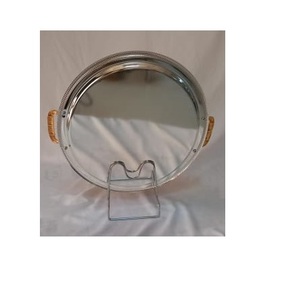 Plateau de service traiteur pour fruits secs ou dattes, finition dorée, vaisselle de table, offre spéciale - Product Image 2