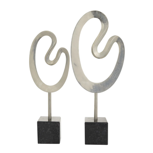 Premium Decorative Metal Sculpture Crafts Ornaments Luxury Interior Decoration Modern Silver Sculpture for Home at Cheap Price - Product Image 2