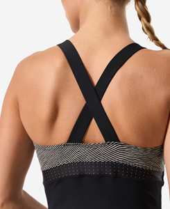 Womens <b>High</b> Waist Yoga Jumpsuit Sleeveless Criss-Cross Neck Geometric Print Quick Dry Spandex Nylon Spring Summer Minimalist Fit - Product Image 5