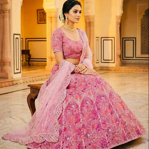 ชุดเลเฮนกา โจลี ดูปาตตา ผ้าตาข่ายลายผีเสื้อ ปักเลื่อม งานปักลาย งานปักเลื่อมแบบโมเดิร์น สำหรับงานปาร์ตี้ ความยาวระดับพื้น ทรงปกติ แห้งเร็ว - Product Image 1