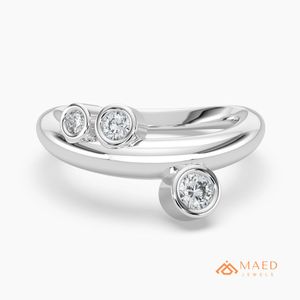 Moissanite <b>Ring</b> Round Marquise Bezel Open Wrap Band 925 Sterling <b>Silver</b> <b>Statement</b> <b>Ring</b> Women Fine Jewelry Luxury Design - Product Image 1