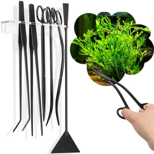 Juego Completo de Herramientas para Acuarios, Tijeras para Plantas Acuáticas de Acero Inoxidable, Pinzas Rectas y Curvas, Kit de Espátulas - Product Image 1