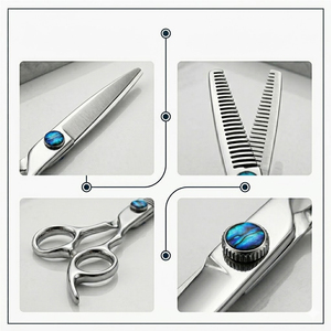 Best Sale Stainless Steel <b>Barber</b> Scissor <b>Set</b> Professional Hair Cutting Shears for Salon and Home Use Made In Pakistan - Product Image 5