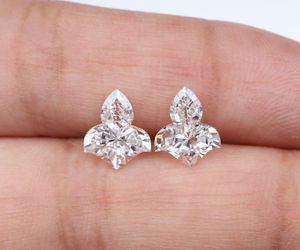 OM GEMS Par de Diamantes Cultivados en Laboratorio, Corte Hoja, Forma Única, 2.25 ct, Color E,F, Claridad VVS,VS, Libres de Conflictos, para Joyería Creativa - Product Image 5