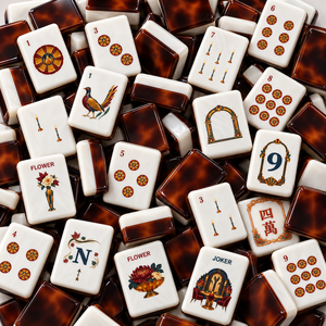 Coffret de jeu de Mahjong américain prêt à offrir, en acrylique de luxe, pour 4 joueurs, idéal pour les soirées jeux, ensemble de tuiles Mahjong pour Thanksgiving - Product Image 6
