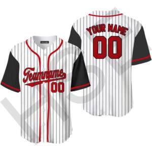 Maillot de baseball personnalisé à rayures fines - Product Image 2