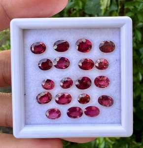 Pierres précieuses naturelles en grenat rouge, taille ovale, pierres en vrac pour la fabrication de bijoux, bagues, pendentifs, boucles d'oreilles, certifiées IGI, haute qualité - Product Image 5