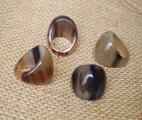 Bague en corne de buffle, d'âne ou de taureau naturelle, faite à la main, de qualité supérieure, écologique et moderne, SAS-649 par S a and SONS EXPORTS