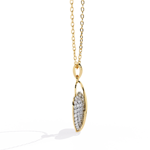 Fashion Designer 14K <b>Solid</b> <b>Gold</b> Round Cut Set Lab Diamond Solitaire <b>Pendant</b> Necklace for Women Party Gift - Product Image 4