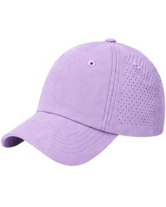 Casquette de baseball sportive respirante lavande clair avec sangle réglable, légère, séchage rapide, pour course en extérieur, gym, usage décontracté, qualité supérieure - Product Image 6