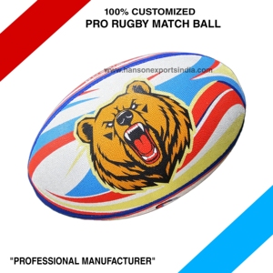Pro Grip Latest 2026 Customized Logo High End Eco-Friendly Durable Match Quality Rubber Synthetic 4ply Pro Quality Rugby <b>Ball</b> - Product Image 1