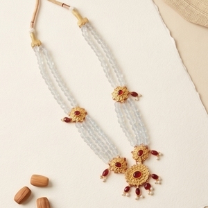 Parure de bijoux en perles bleues célestes, style vintage, plaqué or, pour mariée, ornée de diamants, or rose, élégante, cadeau de mariage - Product Image 2