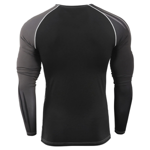 2026 Custom Logo High Quality Breathable Anti-UV Wholesale Fitness Rash Guard OEM Services Printed Long Sleeve MMA Men Rash - Product Image 3