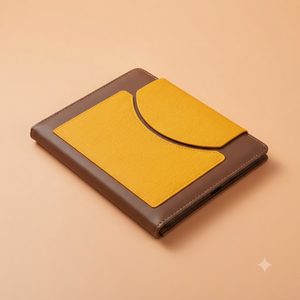 Agenda en cuir premium Aurelux avec fermeture magnétique sécurisée, reliure rigide, dorure jaune-brun, format A5, pour la planification quotidienne et le travail de bureau - Product Image 4