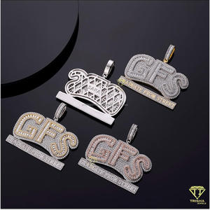 Pendentif GFS Graduate From Street, collier hip-hop serti de diamants de laboratoire, bijoux de luxe, cadeau - Product Image 1
