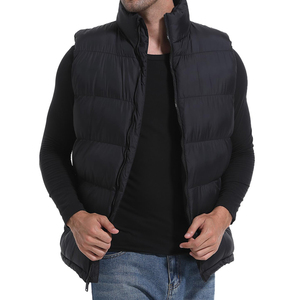 GENERSA SPORTS Chaleco Acolchado de Invierno para Hombre, Cuello Alto, Color Marrón Sólido, Cierre de Cremallera, Resistente al Viento, Ropa Exterior Informal, Ecológico 100% - Product Image 3