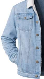 Chaqueta Vaquera Personalizada para Hombre, Forrada con Sherpa, Súper Cálida y Cómoda, Estilo Casual, Chaquetas de Otoño con Logotipo Bordado - Product Image 5