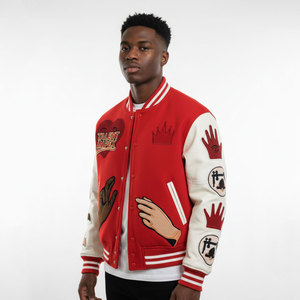 Veste universitaire personnalisée brodée sur le devant, corps en laine, style Letterman, veste de baseball, veste universitaire avec patchs personnalisés, veste sur mesure - Product Image 2