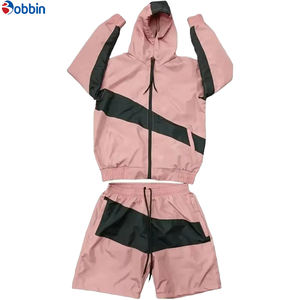 Comfortable Custom Men's Windbreaker Short Sets Breathable Windbreaker Nylon Tracksuit Set Solid Summer Short Set Unisex - Product Image 2