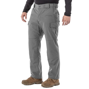 Men's Gray <b>Cargo</b> <b>Work</b> <b>Pants</b> Polyester Breathable Multi Pocket Utility Trousers for Industrial Use - Product Image 2