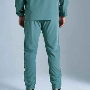 Survêtement à capuche pour homme, couleur turquoise, fermeture éclair intégrale, polyester léger, vêtements de sport décontractés, coupe régulière, poches latérales, saison printemps - Product Image 6