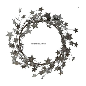 Couronne de Noël en métal à sublimation vierge, design feuillage, prix de gros, forme ronde, personnalisable, pour décoration murale - Product Image 2