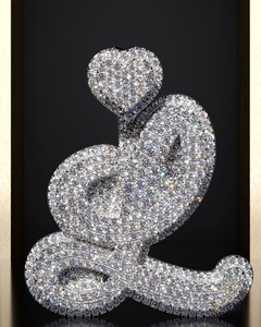 Colgante de Letra Personalizado de Lujo Estilo Hip Hop con Incrustaciones de Moissanita en Plata de Ley 925, Dijes de Corazón con Iniciales y Nombres para Hombre - Product Image 2