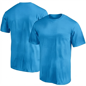 Camiseta Deportiva de Verano para Hombre, Color Azul Cielo, Lisa, Roja, de Spandex/Poliéster, Corte Regular, Transpirable, de Secado Rápido, Cuello Redondo, OEM - Product Image 1