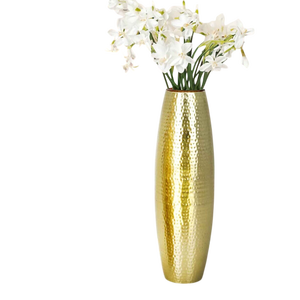 Handmade Brass <b>Vase</b> With <b>White</b> Flowers Modern Design Tabletop Decor Wedding Golden Finish Use For Living Room Home Decor - Product Image 5