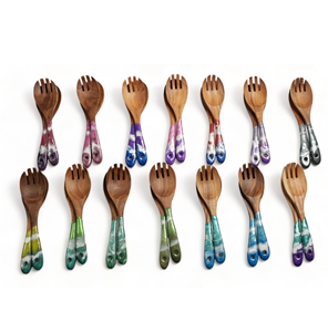 Blue Marbled Resin Wooden <b>Spatulas</b> with Starfish Ocean Theme Handmade Kitchenware Utensils <b>Set</b> - Product Image 6