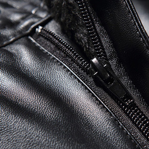 Pantalones de Cuero Negro Personalizados con el Mejor Diseño 2024 para Hombre, Cintura Alta, Estilo Casual, Tipo Cintura Media, OEM, Estampados, Rectos, para Invierno - Product Image 2