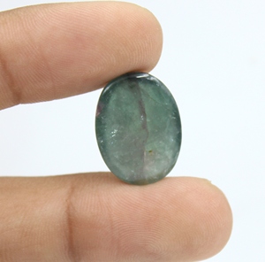 Pierre précieuse tourmaline vert-bleu naturel, taille ovale, pierre non montée pour la création de bijoux, prix de gros pour pierre de tourmaline non montée - Product Image 3