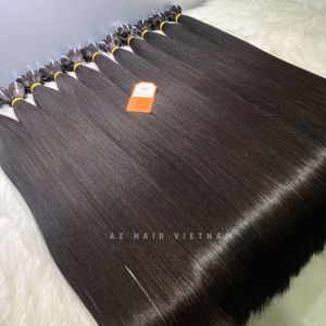 Extensiones de cabello humano vietnamita recto de hueso superior Textura sedosa súper brillante Sin productos químicos Sin olor Materia prima Cabello virgen - Product Image 1