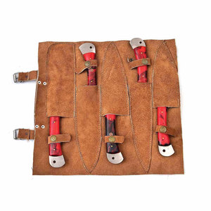 Ensemble de couteaux de chef professionnels en acier Damas avec étui en cuir, ensemble de couteaux de cuisine pour restaurant et tâches culinaires quotidiennes - Product Image 5